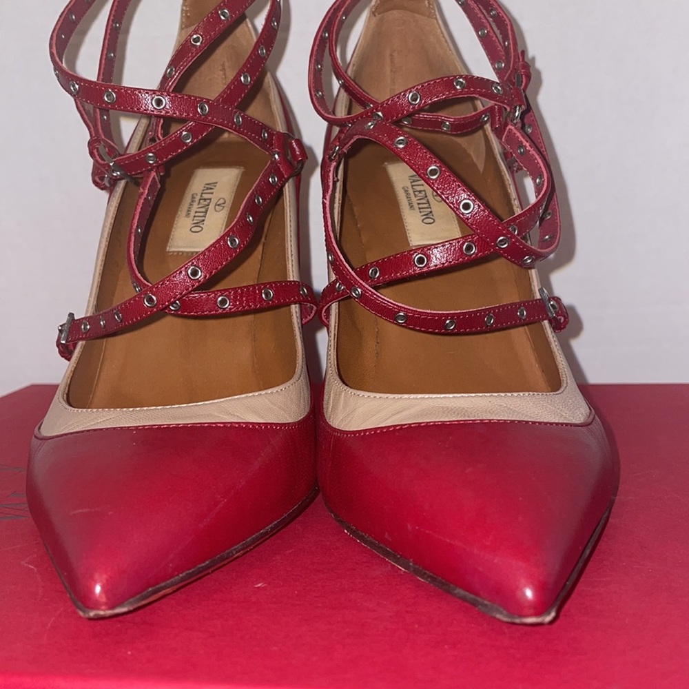 Valentino Garavan Ankle Strap Leather Hills - Picture 3 of 9
